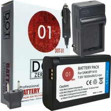 1850 mAh Replacement Samsung BP-1410 Batteries and Charger for Samsung NX30