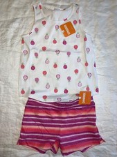 NWT Gymboree Mix N Match Pinapple Tank Striped Pink Shorts Outfit - Size 5-6
