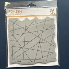 NEW! Simon Says Stamp-FRACTURED  BACKGROUND Rubber Stamp, Geometric, 6" X 6"