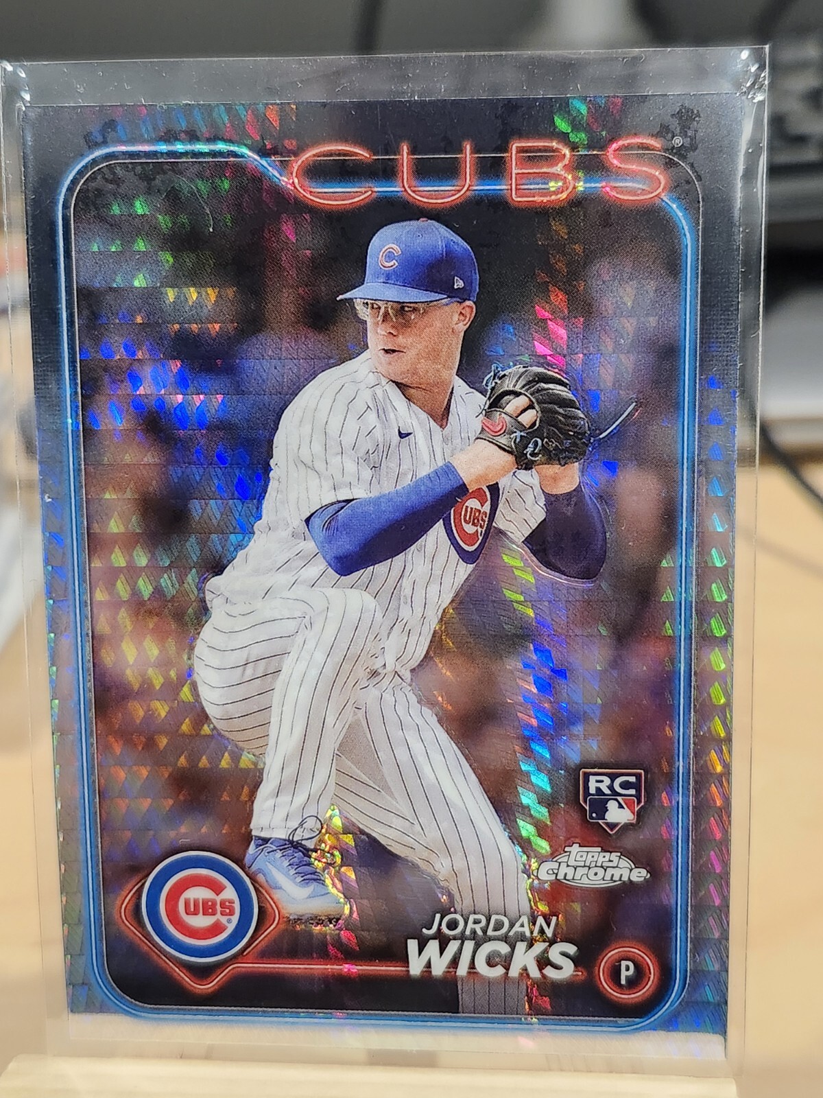 2024 Topps Chrome - Prism Refractor #67 Jordan Wicks RC Rookie Cubs