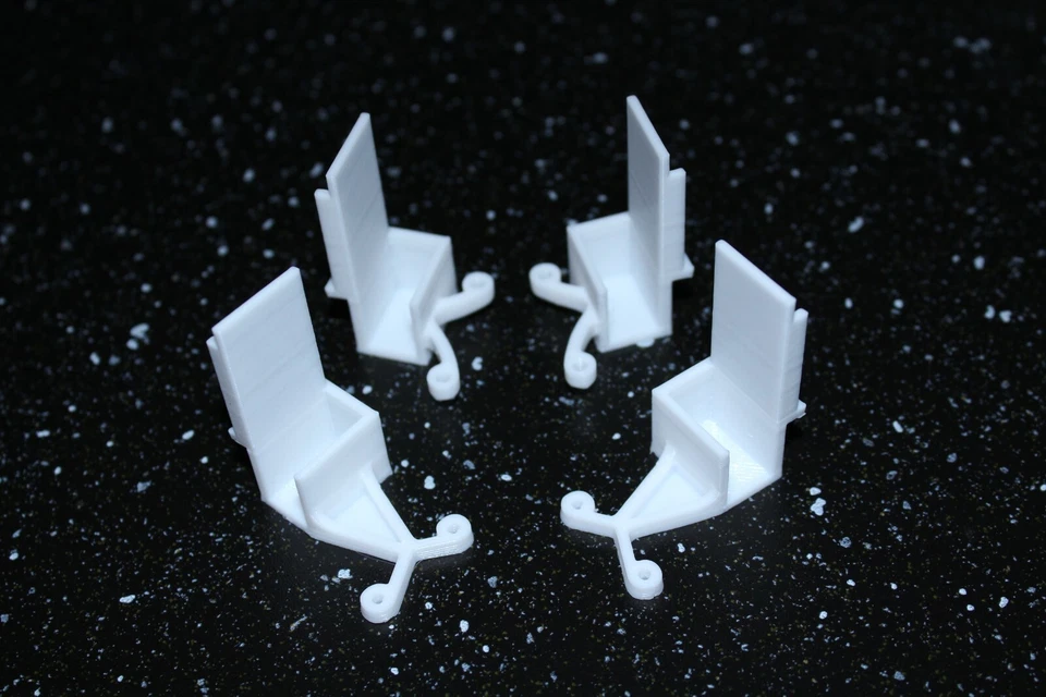 KIT GUIDES RAILS LONG + SHORT CUPBOARDS SHAPE / OPTIMUM SLIDING DOOR WHITE A +B  - Image 4 of 4