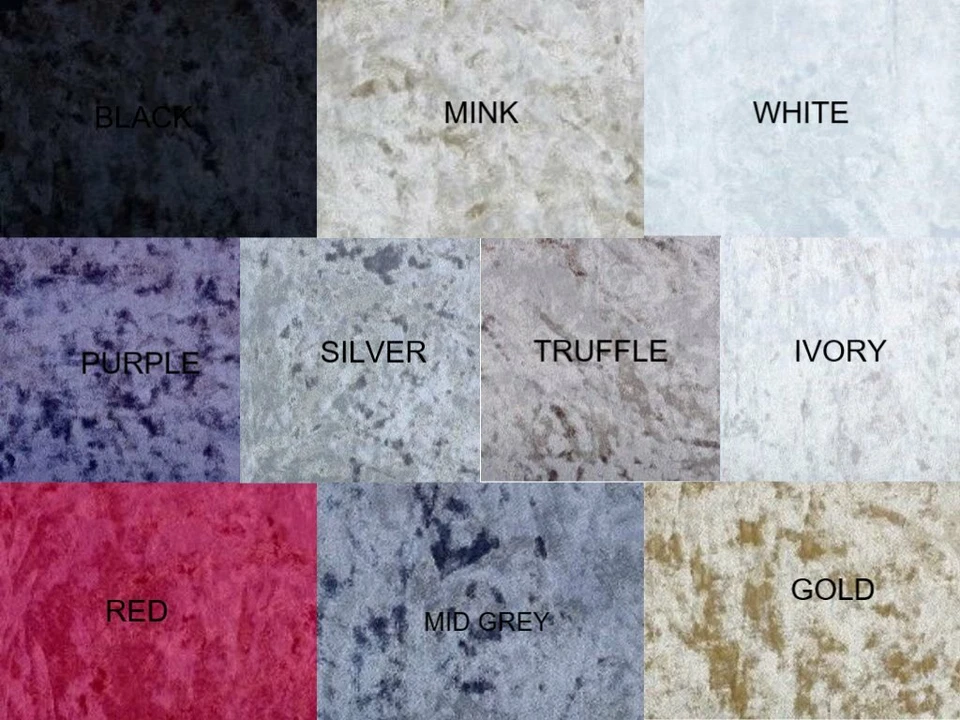 New Stylish Sleigh Scroll Chesterfield Upholstered Designer Crushed Velvet Bed - Image 3 of 3