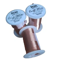 Bead Smith Tarnish Resistant Craft Copper Wire 24ga. 30 Yds. Lot Of 3