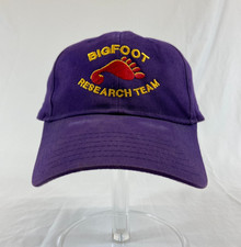 Bigfoot Research Team Baseball Cap Strapback Hat Footprint Purple Casual Outdoor