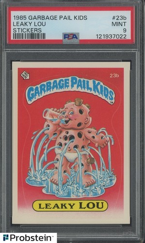 1985 Topps Garbage Pail Kids GPK Stickers #23b Leaky Lou PSA 9 MINT