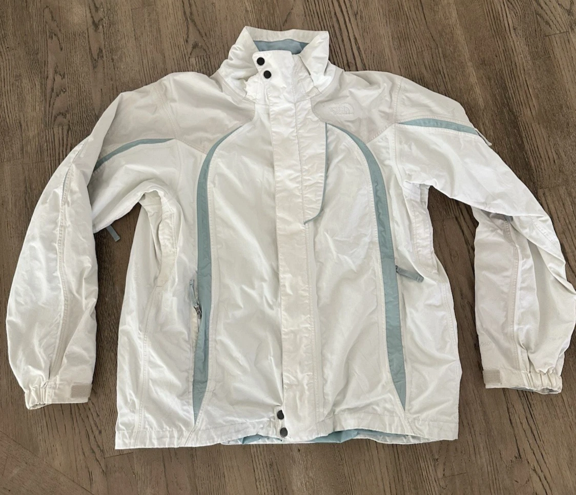 The North Face Hyvent Triclimate Snow Jacket Shell White Blue Women’s XL