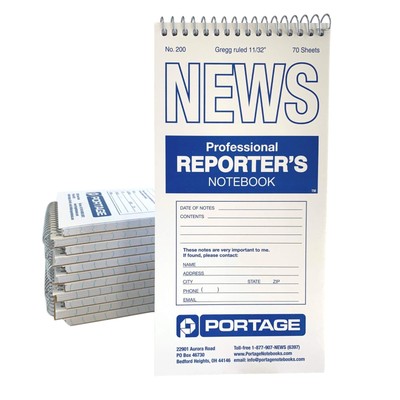 12 Pack Reporter's Notebook Spiral Notepad for Reporters Journalists, 4x8 Inch