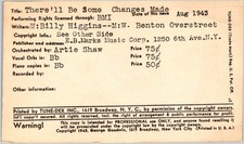 1943 Tune-Dex Artie Shaw Therell Be Some Chan...
