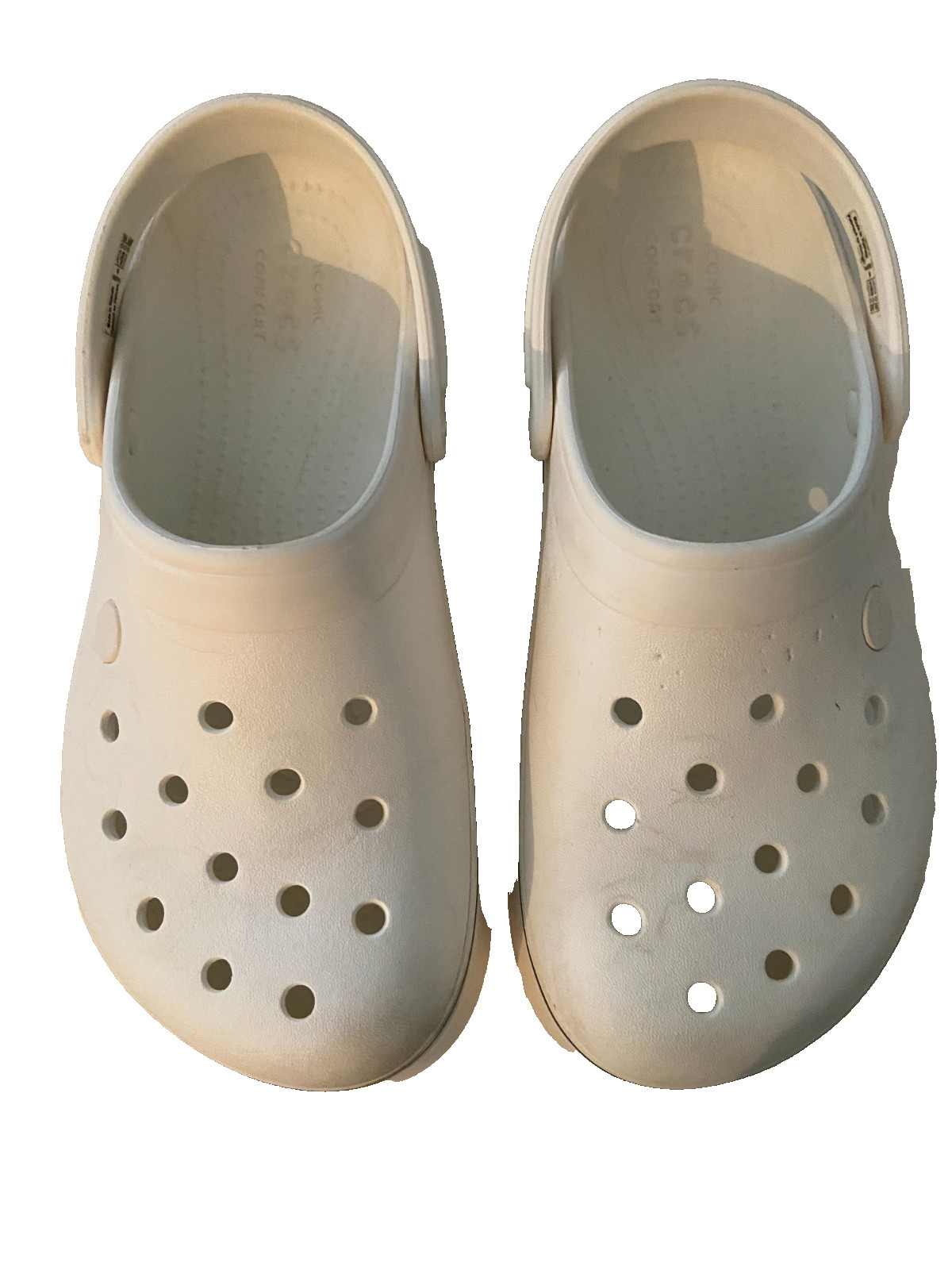 Crocs Classic White Women's Clogs Size 8~Slip on Slingback  Casual Platform 2