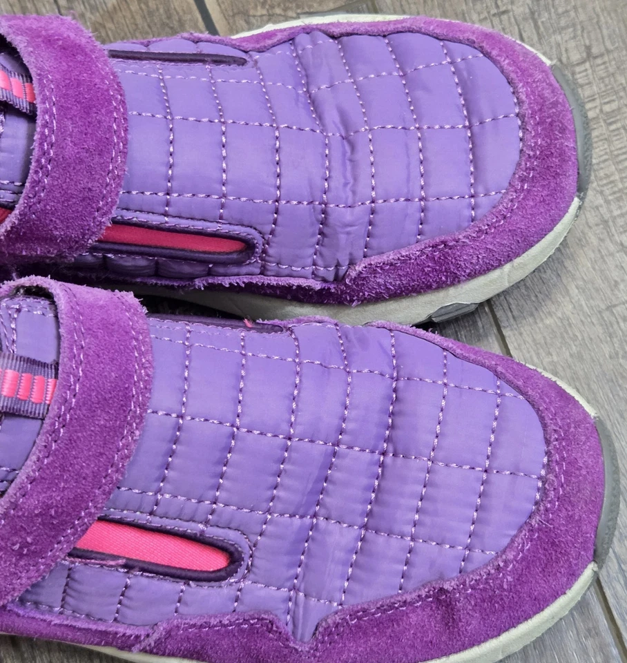 Tenis Merrell Free Roam Niños Talla 3 Zapatos Púrpura Rosa Acolchados Senderismo Aire Libre Foto 3 de 4