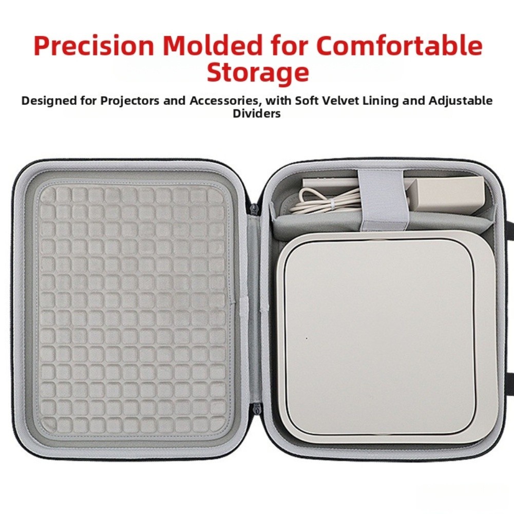 Compact EVA Storage Bag for XGIMI Z9X 4K Projector with Removable Dividers