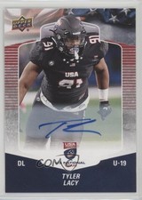 2018 Upper Deck USA Football Auto Tyler Lacy #68 Auto 0nk