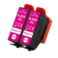 2 Magenta Xl Drucker Tintenpatronen Ersetzen Epson 202XLM Non-Oem / Kompatibel