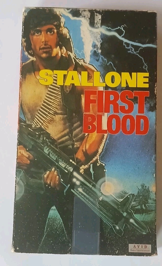 Stallone First Blood VHS 1982 Rare Movie 1995 AVID Home Entertainment Production