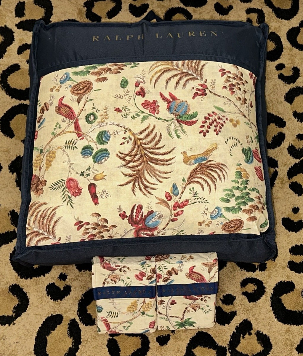 3-Pc Ralph Lauren Maren Natural King Comforter Set Tropical Floral