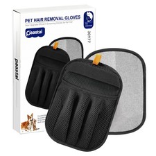 PAASTAI Pet Hair Removal Glove, Upgraded Five-Finger Electrostatic Black