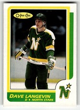 1986-87 O-PEE-CHEE Dave Langevin #218 Minnesota North Stars HIGH GRADE BEAUTY!