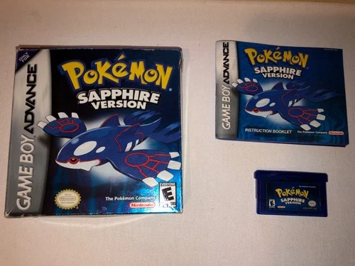 Pokemon: Sapphire Version with box and manual, working