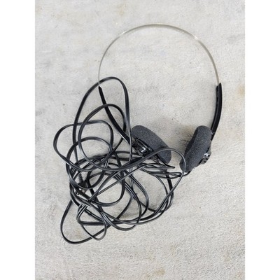 Labtec GO-420 Vintage Retro On-Ear Headphones Black Silver Wired 3.5mm GO420