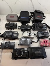Vintage 35mm Film Camera Lot Minolta Olympus Samsung Pentax Parts Repair AS-IS