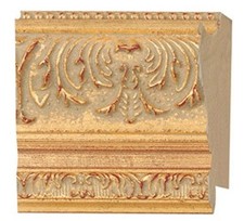 Picture Frame Moulding Wood 18Ft Bundle - Ornate Gold Finish - 2.375" Width -