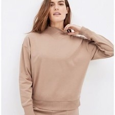 NWT Haven Well Within Mockneck Polished Lounge Pullover Cream Tan Size XXL