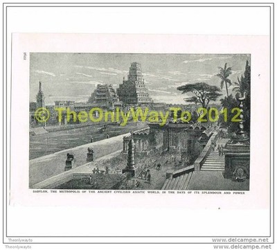 BABYLON, METROPOLE DER ANTIKEN WELT, BUCHILLUSTRATION AUS DER HARMSWORTH GESCHICHTE