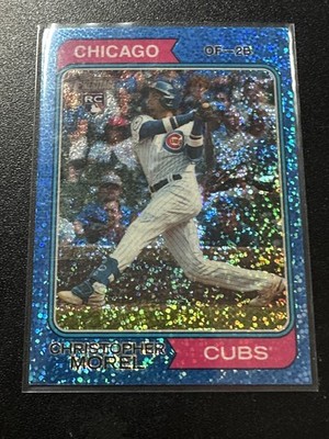 2023 Topps Heritage - Christopher Morel #110 Chrome Blue Sparkle (RC)