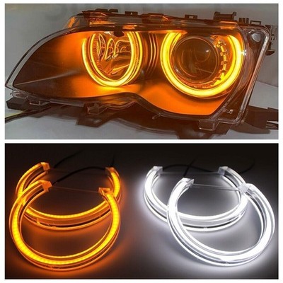 DTM LED Angel Eyes Halo Kit Turn Signal Light Headlight For BMW M3 E36 E38 E46