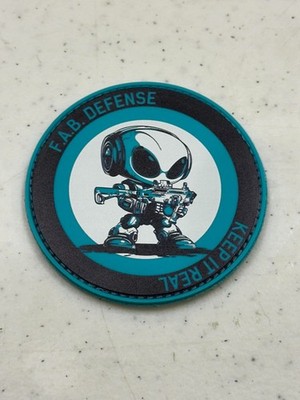 SHOT Show 2026 F.A.B. FAB Defense ''Keep It Real'' Alien Patch, Hook/Loop, NEW!