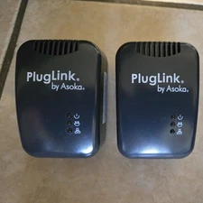 Lot of 2 PlugLink by Asoka 9650 Powerline Ethernet Adapter Model: PL9650-ETH 