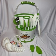 Curious Chef Kid s Cookware Caddy with Real Kid Friendly Utensils 21 Pieces