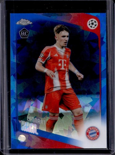 2025-26 Topps Chrome UEFA Sapphire Lennart Karl RC Rookie #187 Bayern Munchen