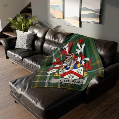 Creagh Coat Of Arms Irish Tartan Blanket