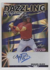 2024 Leaf Vivid Dazzling Performers Navy Blue Lava 2/7 Miguel Bleis Auto 03uh