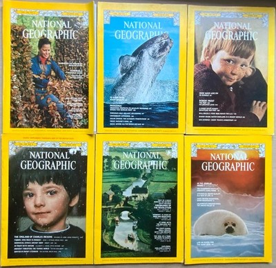 National Geographic Magazines 6 issues 1970 s