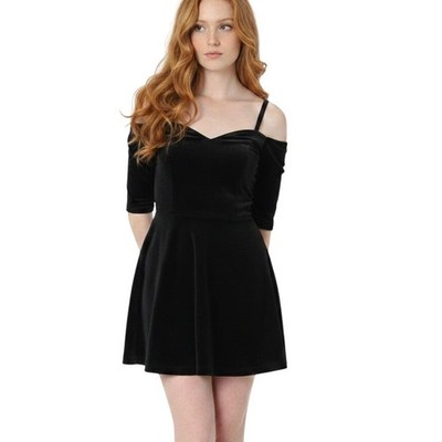 Francescas Dress Womens S Black Velvet Dark Fairy Vamp Whimsigoth Mini Witchy