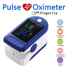 Fingertip Pulse Oximeter SpO2 Blood Oxygen Saturation Heart Rate Monitor
