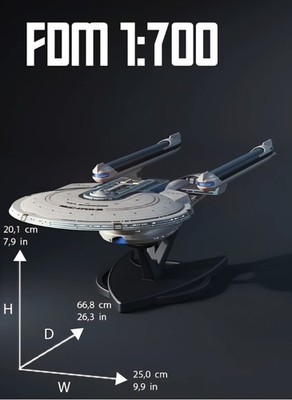 Star Trek Generations Enterprise Ncc-1701B 1/700 scale 3d Model Kit Enterprise B