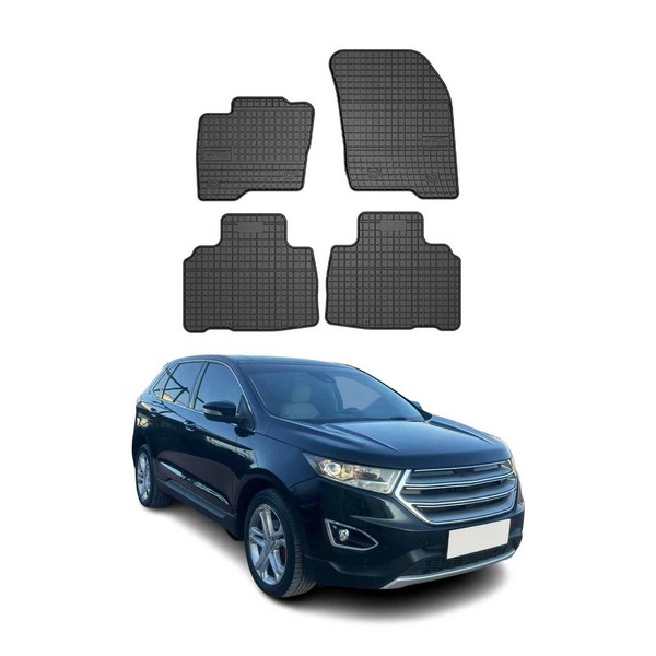 Omac Gummi FußMatten FüR Ford Edge 2014-2024 Automatten Gummi Schwarz 4Tlg-image