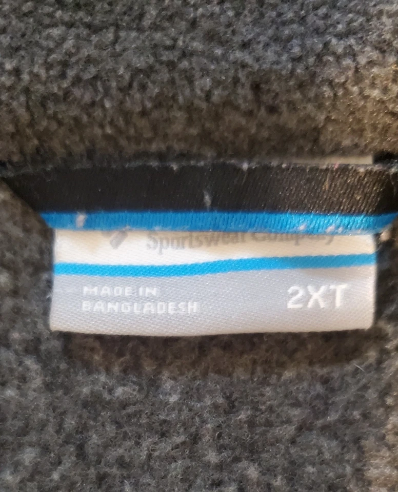 Chaleco polar gris alto Columbia para hombre talla 2XT poliéster cremallera completa Foto 4 de 4