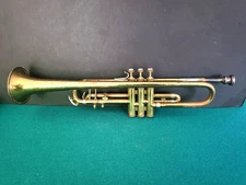 1940s Harry Pedler & Sons Brass Trumpet Engraved, American Triumph, Elkhart, IND