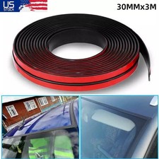 Weather Seal Strip Car Roof Windshield Trim Edge Molding Protector Guard 30mmx3m