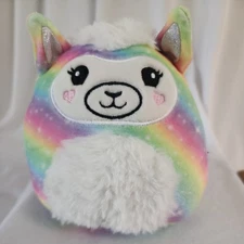 Squishmallow Rainbow Bailey Llama Super Soft Plush Furry Belly Mystery Squad. 