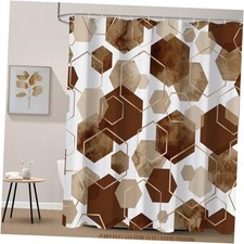 and Grey Modern Shower Curtain for Bathroom, 72"W x 72"L Pack of 1 Brown