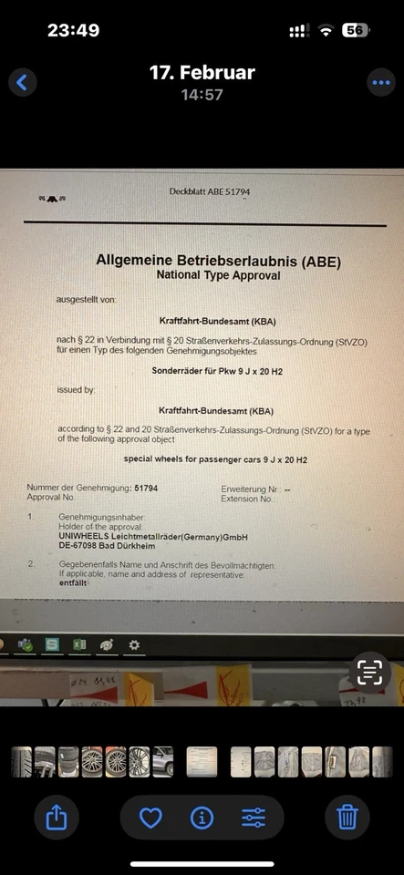 Winterreifen 275/50 R 20 Rial Original Alufelgen Continental Audi Mercedes BMW  - Bild 3 von 4