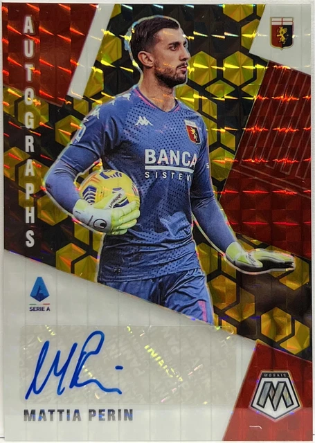 Mattia Perin 5/8 Autogramm Black & Gold Mosaic Serie A 2020/21