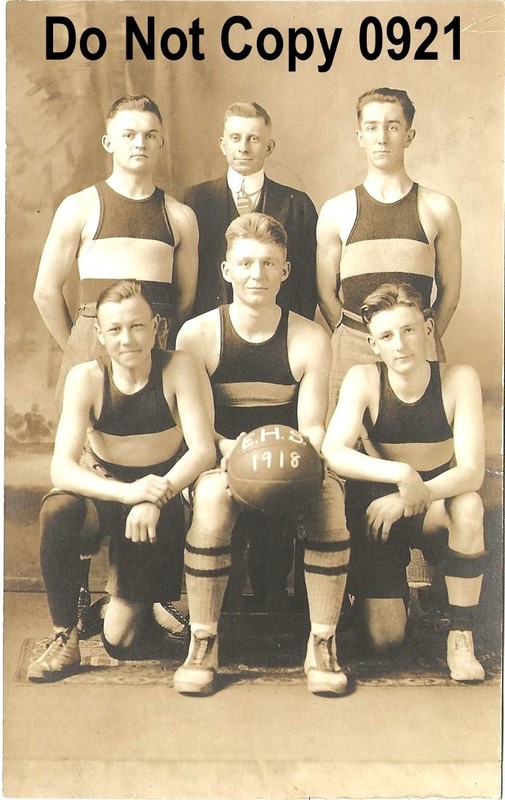 RPPC Real Photo Postcard of 1918 Ephrata High School Basketball Team Ephrata, PA