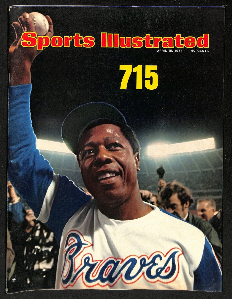 April 15, 1974 Sports Illustrated Magazine NOLABEL Newstand Hank Aaron 715 HR