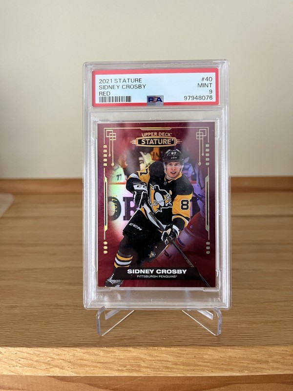 2021-22 Upper Deck Stature Sidney Crosby #40 Red /75 PSA 9 Mint